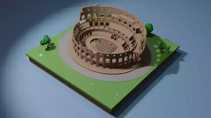 Colosseum  Low-poly 3D model