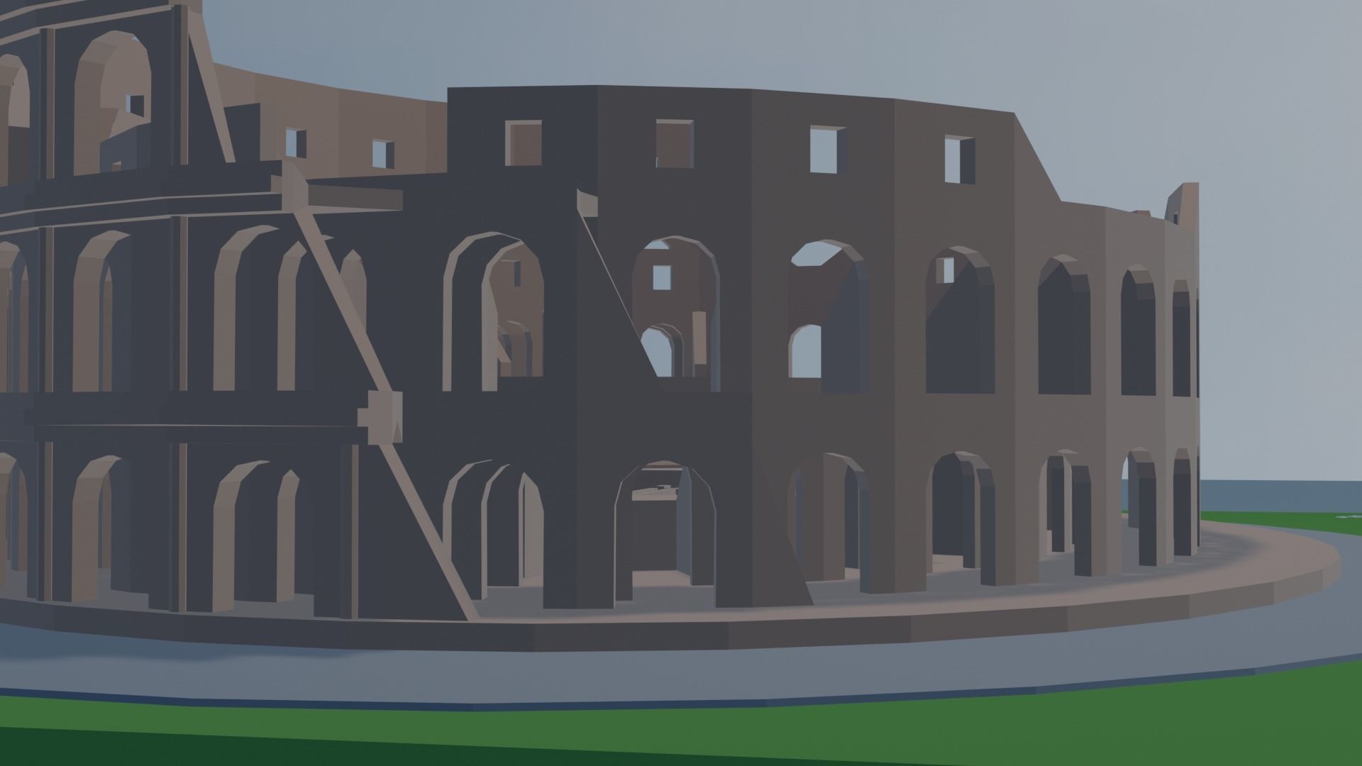 Colosseum  Low-poly 3D model_9