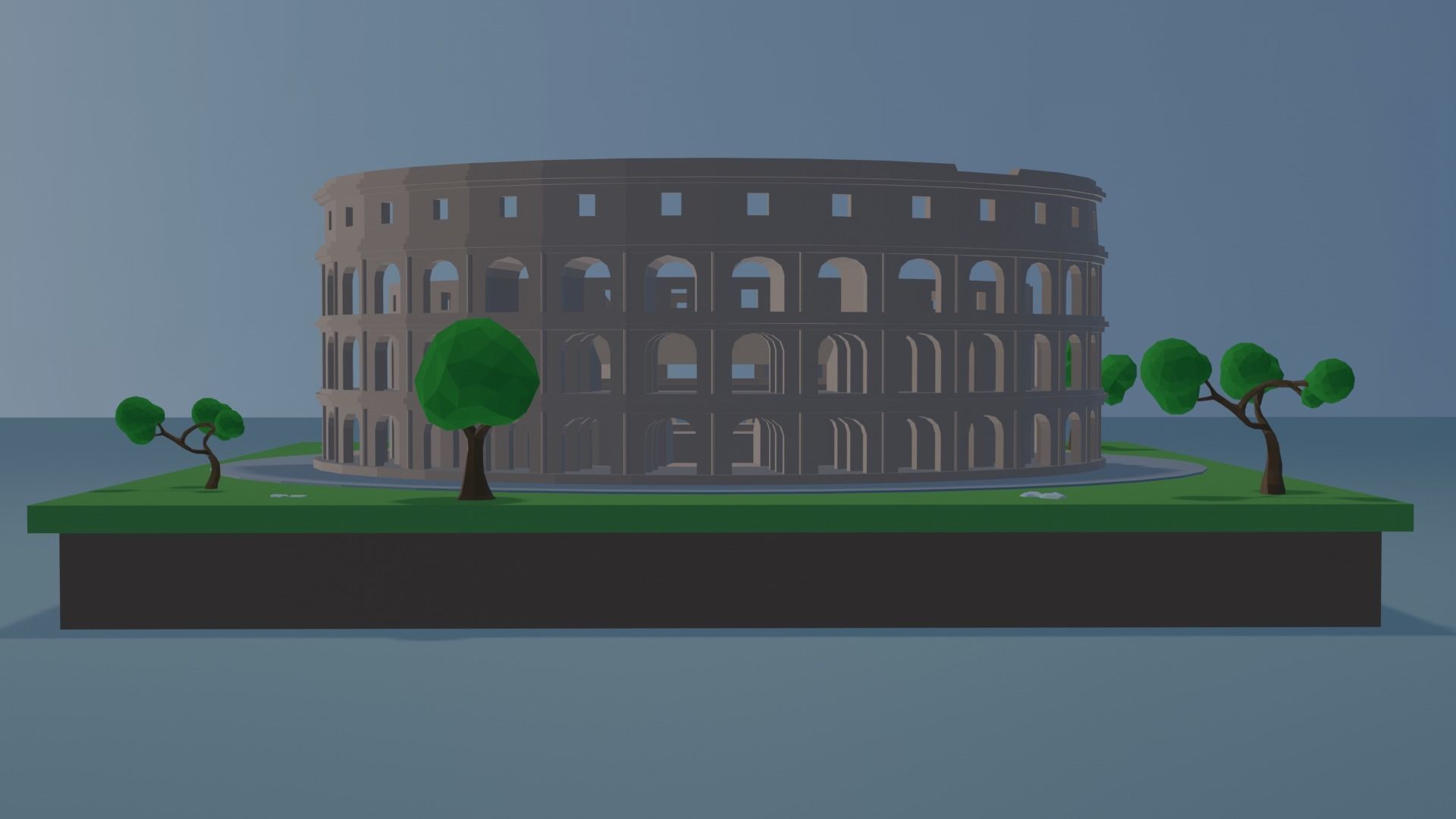 Colosseum  Low-poly 3D model_4