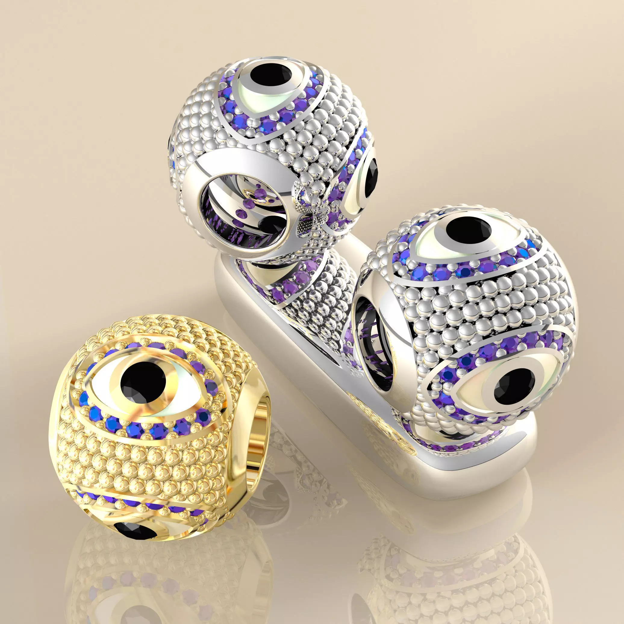 Berloque Olho Grego 2 Bolinhas Martell 20040 3D print model