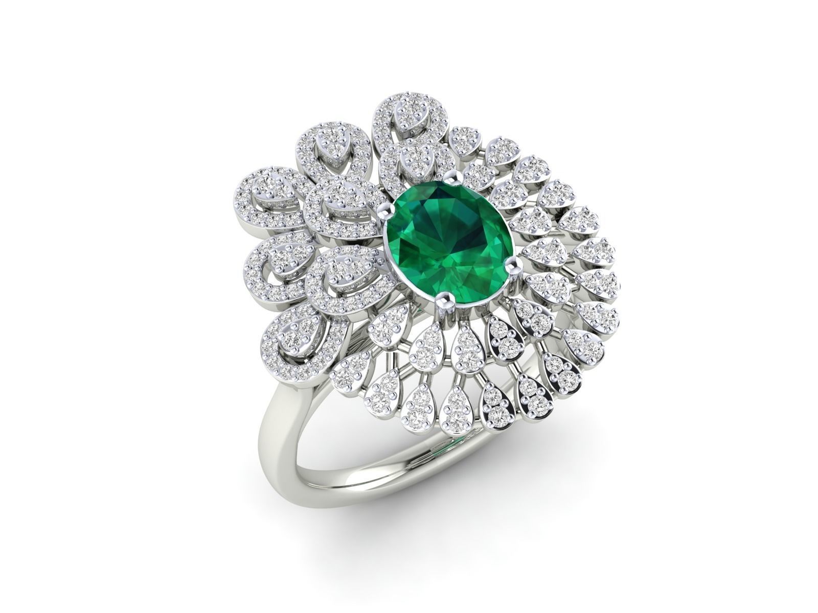 Women Ring 3dm stl render detail 3D print model_9