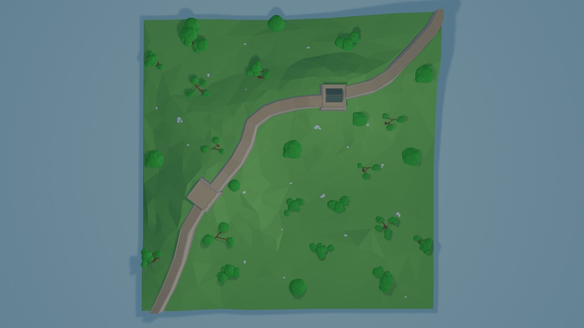 Great Wall  of China  Low-poly 3D model_4