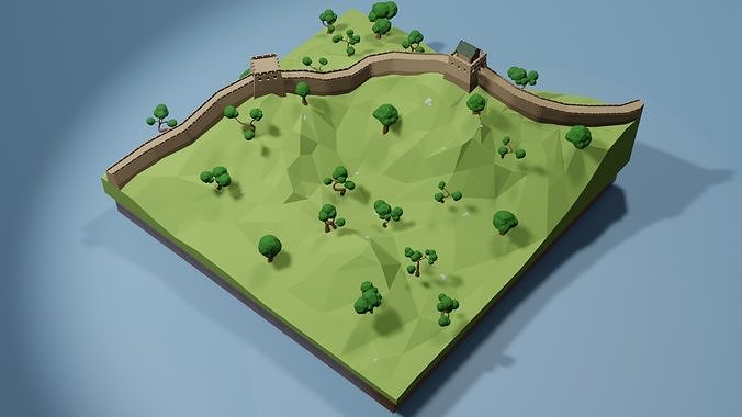 Great Wall  of China  Low-poly 3D model