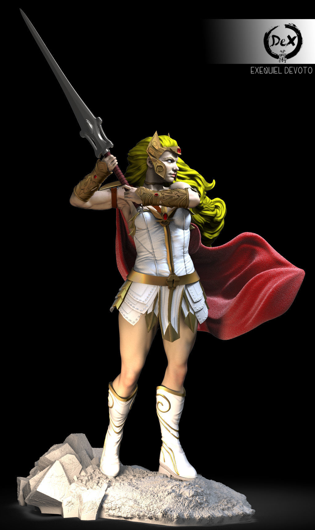 She-Ra the Princess of Power fan Art 1- 4 Scale 3D print model_5