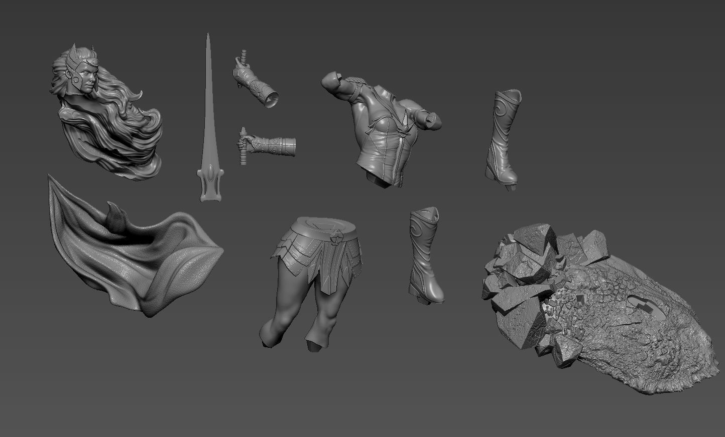 She-Ra the Princess of Power fan Art 1- 4 Scale 3D print model_8