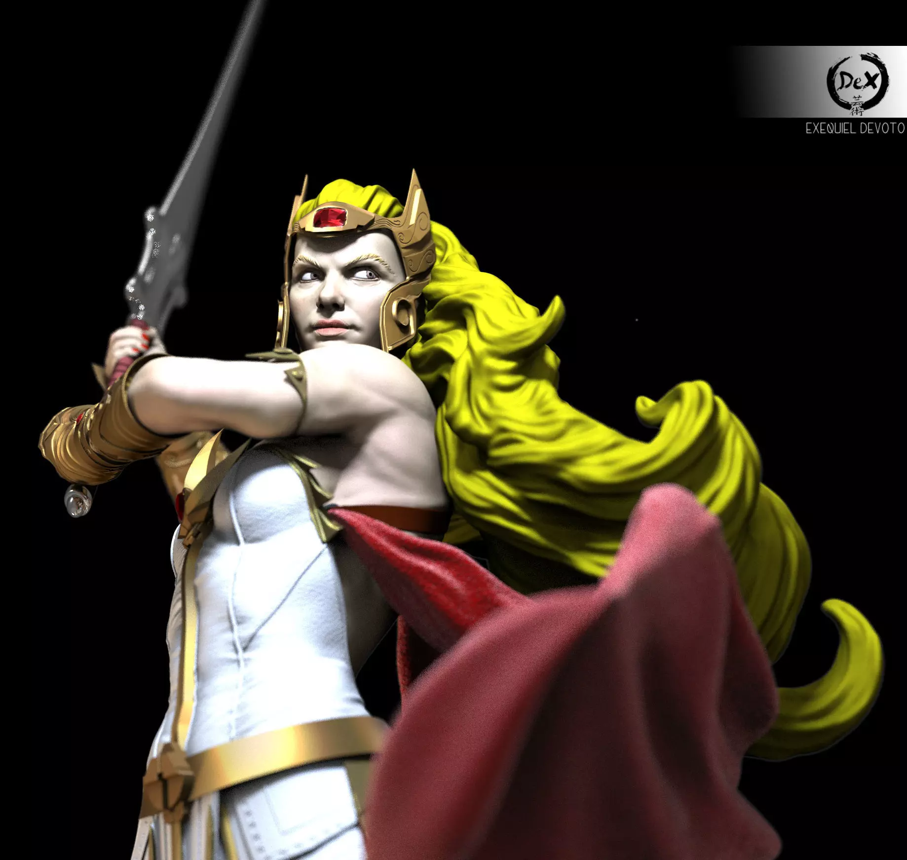 She-Ra the Princess of Power fan Art 1- 4 Scale 3D print model_0