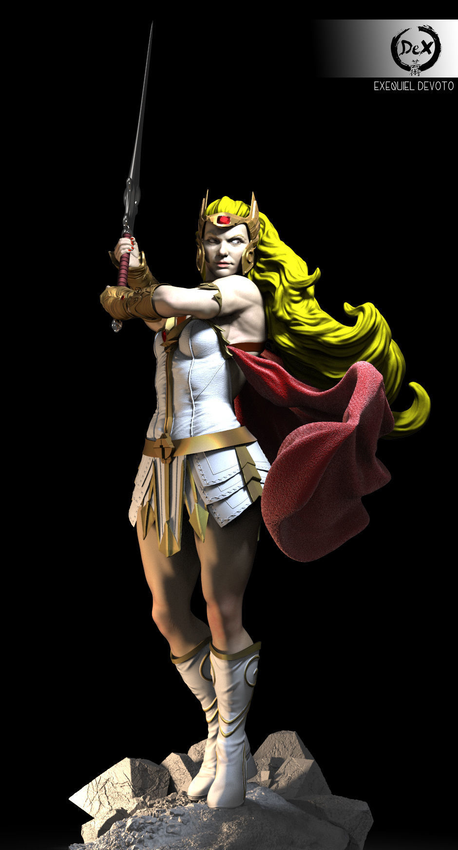 She-Ra the Princess of Power fan Art 1- 4 Scale 3D print model_4
