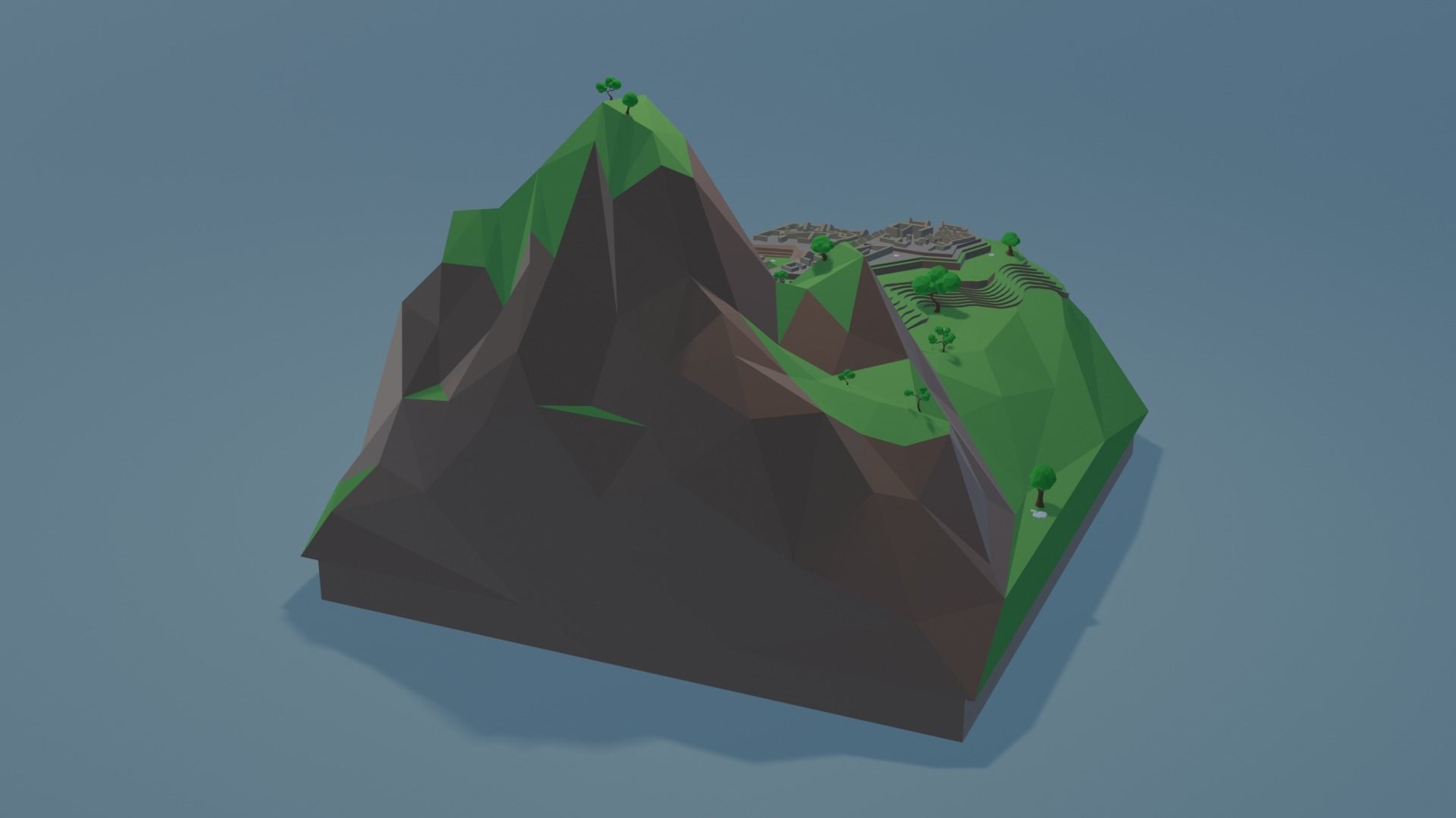 Machu Picchu Low-poly 3D model_2