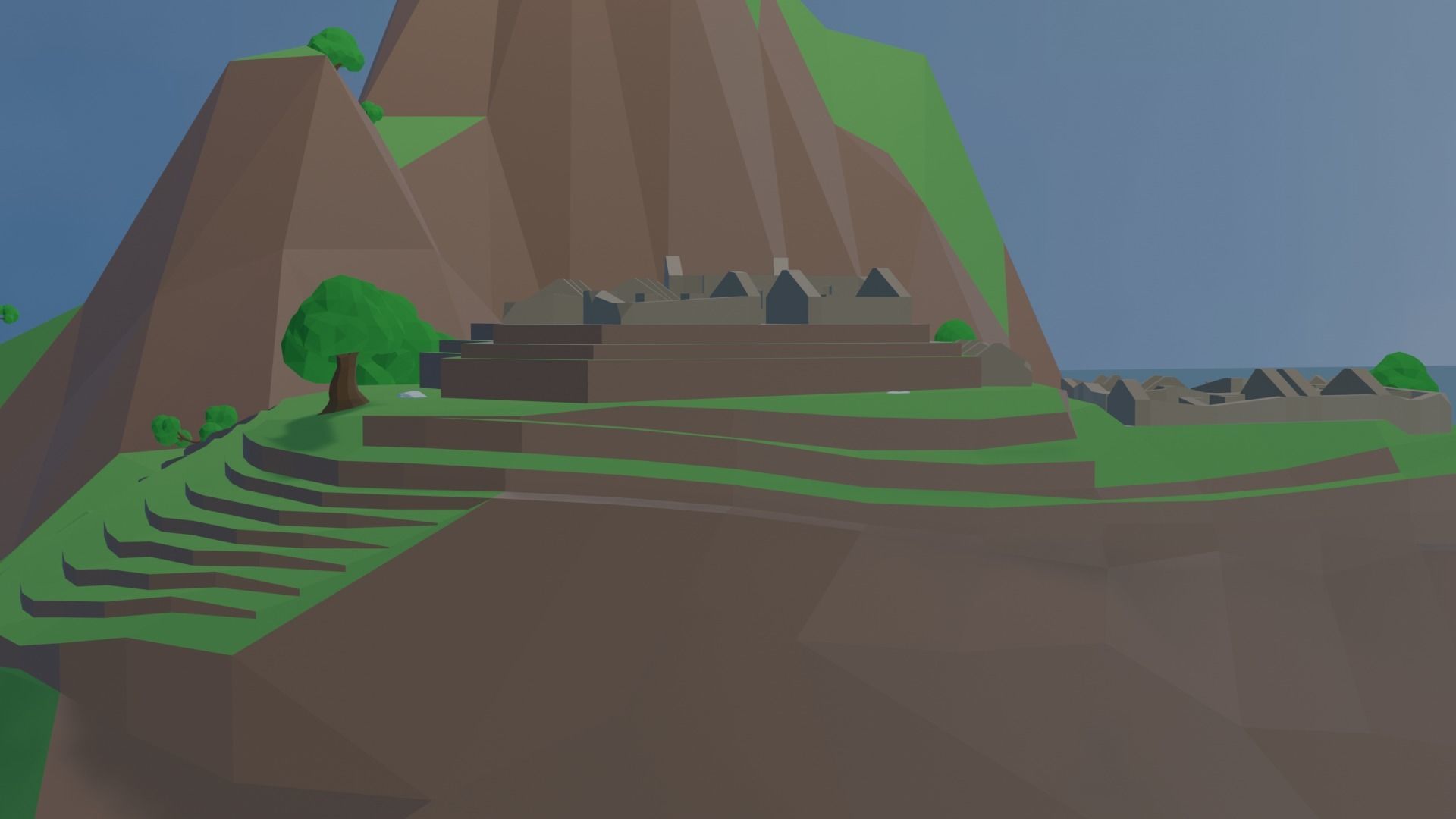 Machu Picchu Low-poly 3D model_6