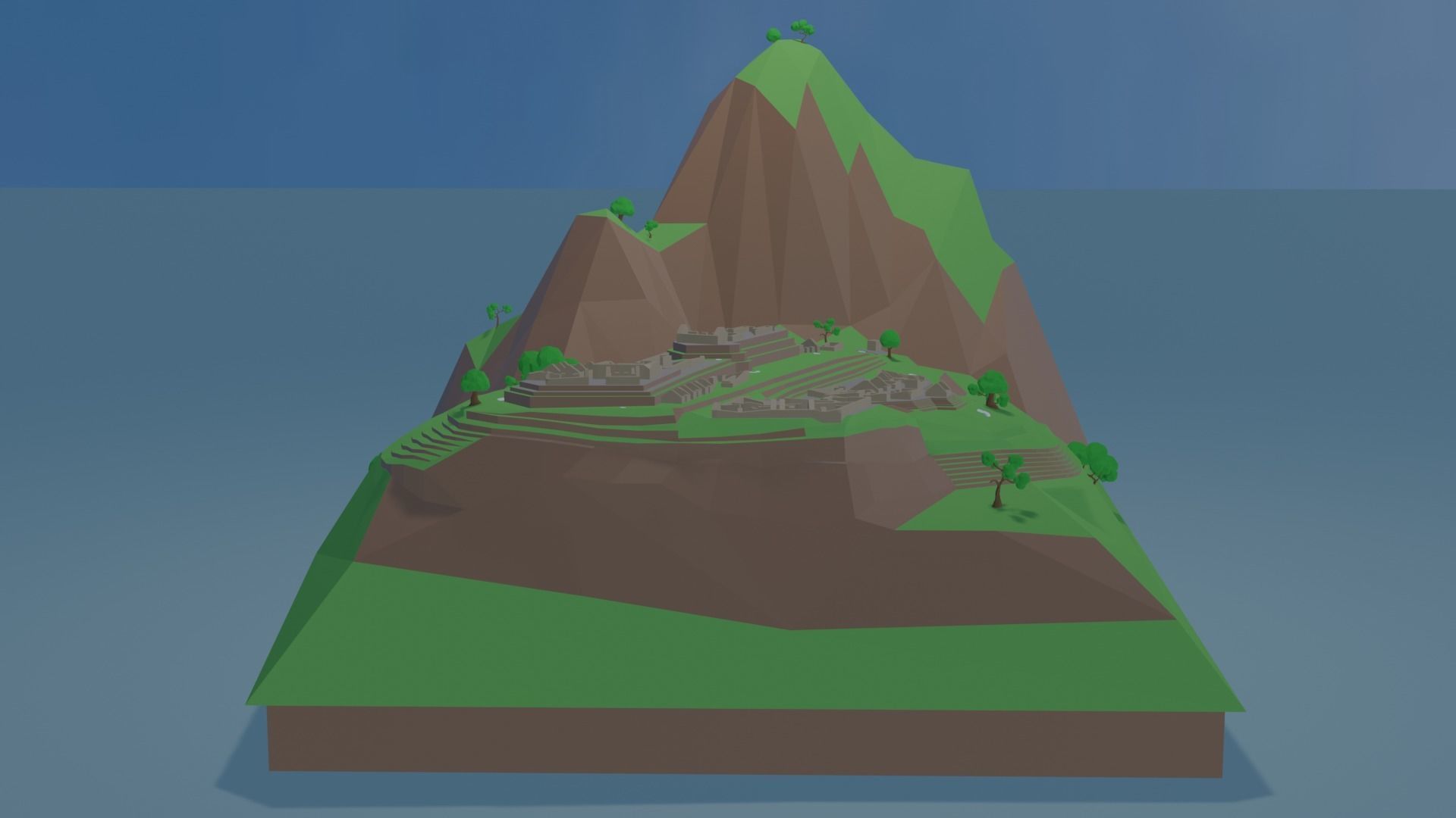 Machu Picchu Low-poly 3D model_9