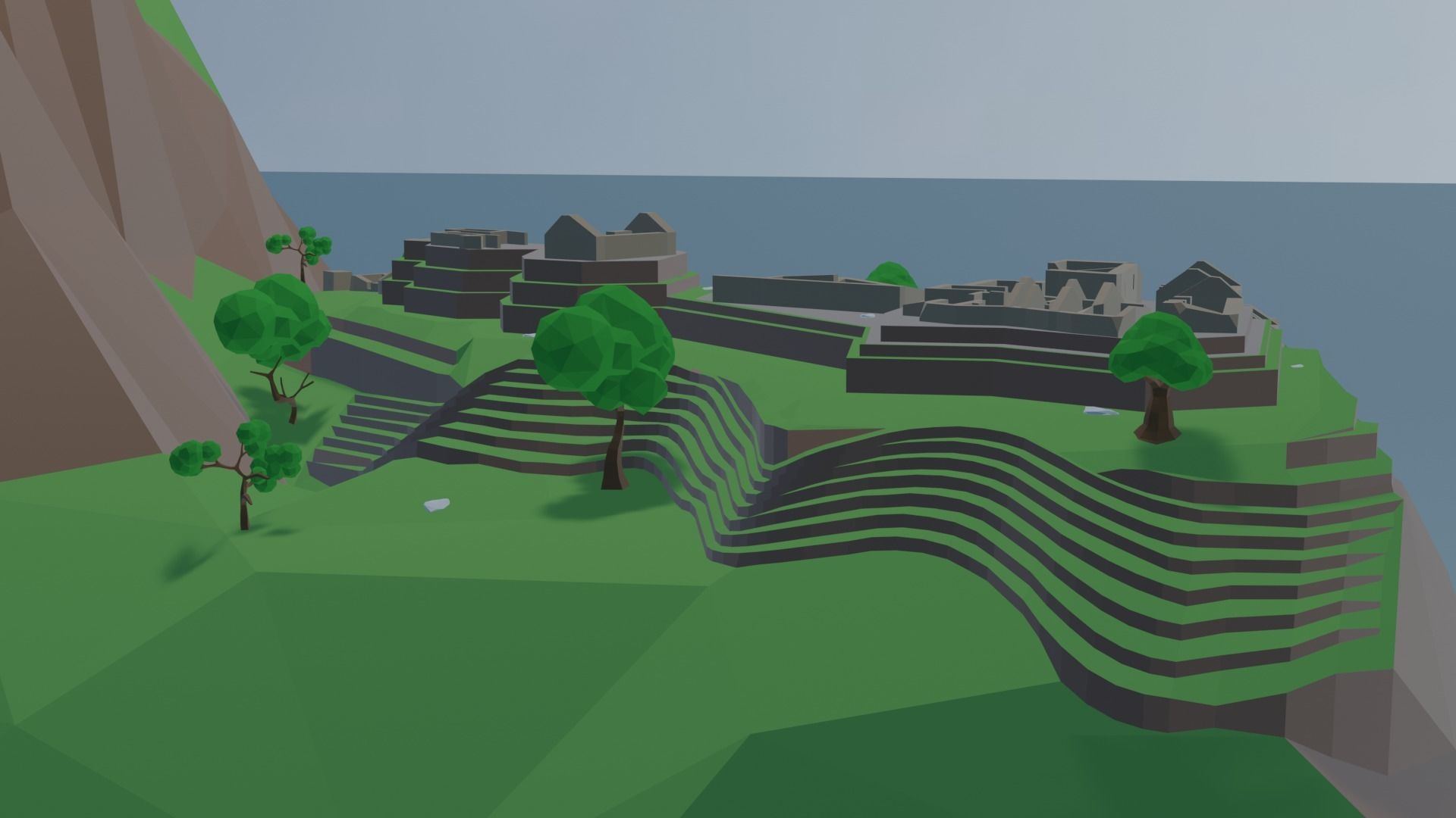 Machu Picchu Low-poly 3D model_7