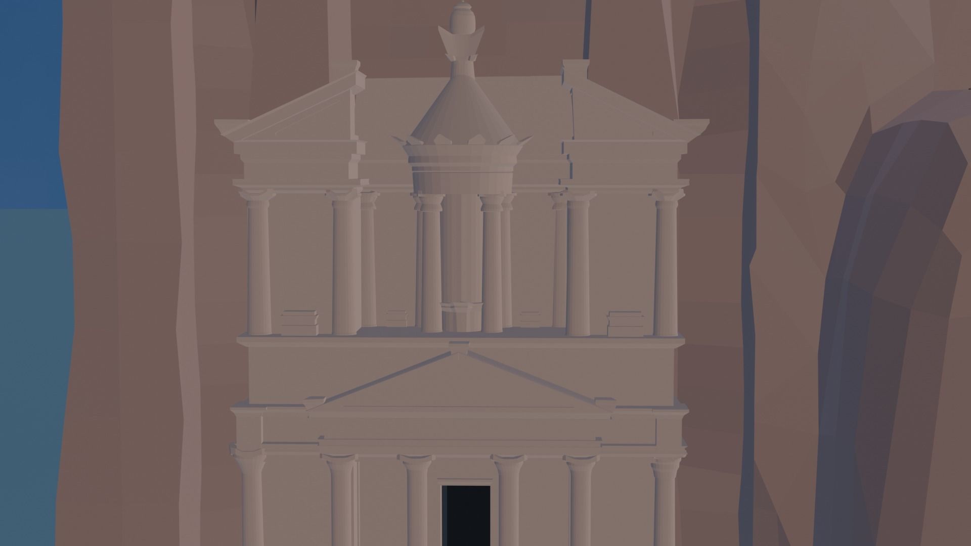 Petra Al Khazneh Low-poly 3D model_5