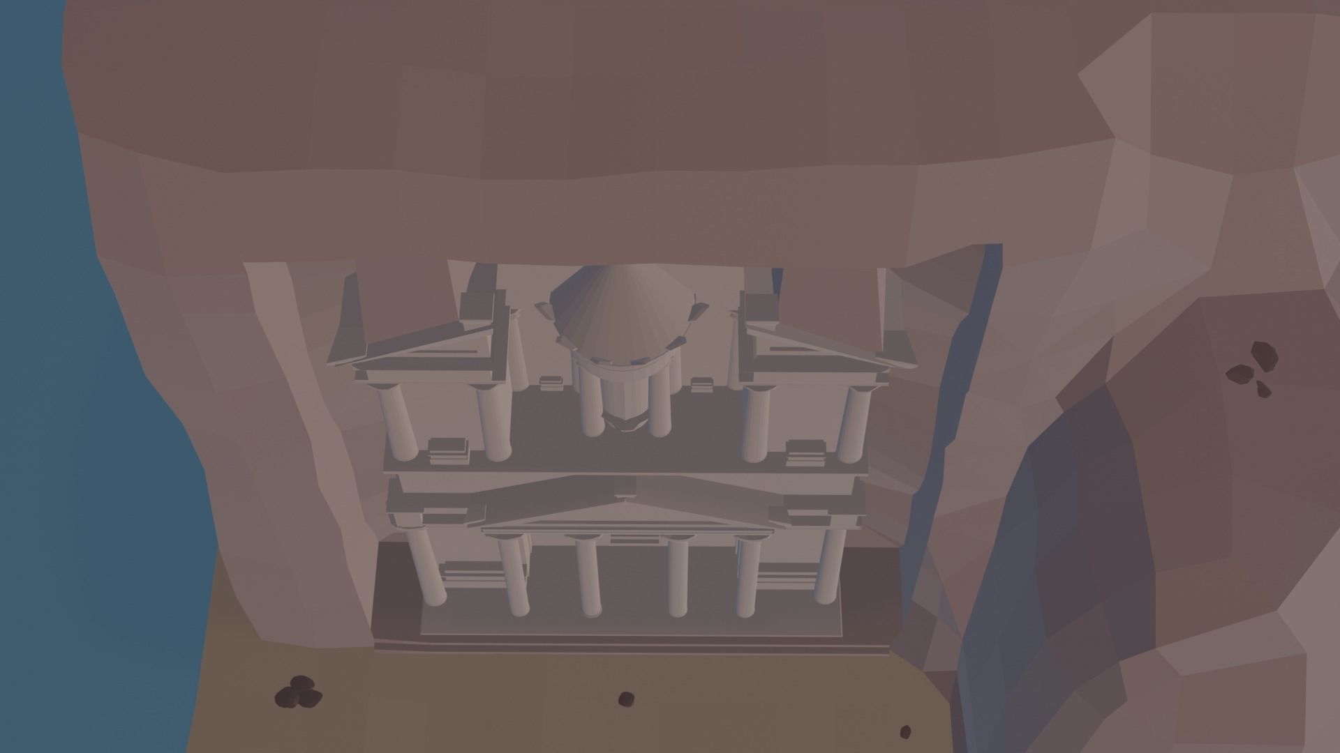 Petra Al Khazneh Low-poly 3D model_9