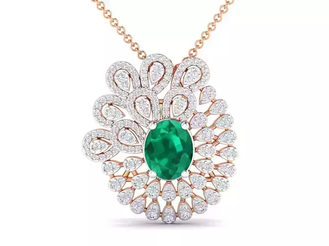 Women pendant 3dm stl render detail