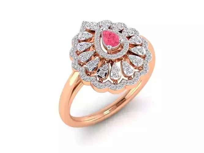 Women Ring 3dm stl render detail