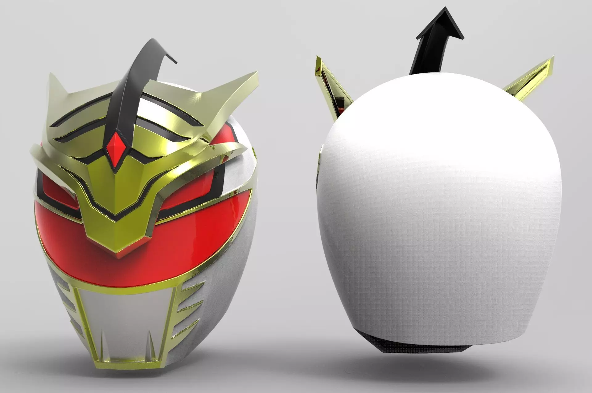 Lord Drakkon Helmet and Coin Medal 3D print model_0