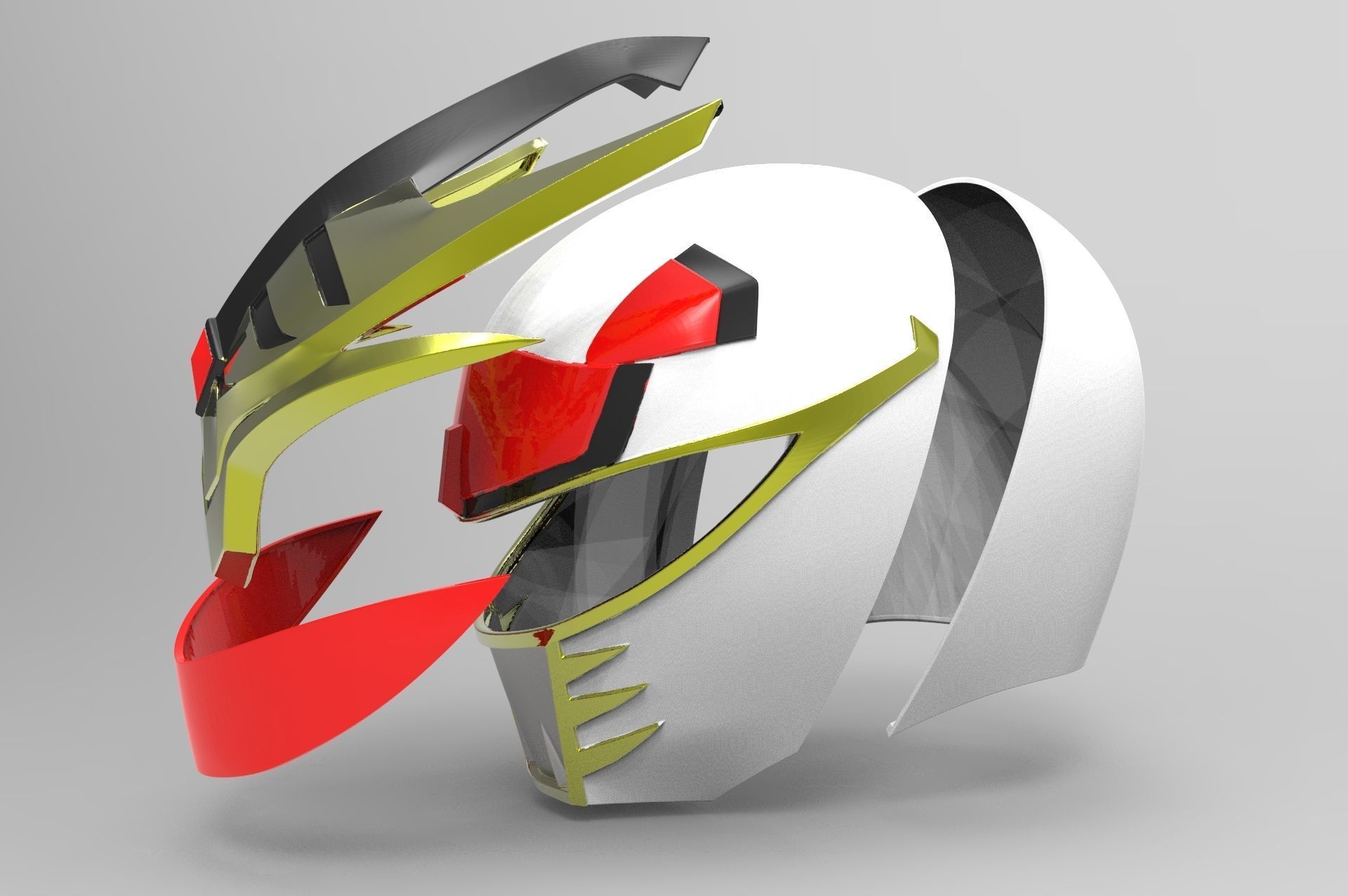 Lord Drakkon Helmet and Coin Medal 3D print model_2