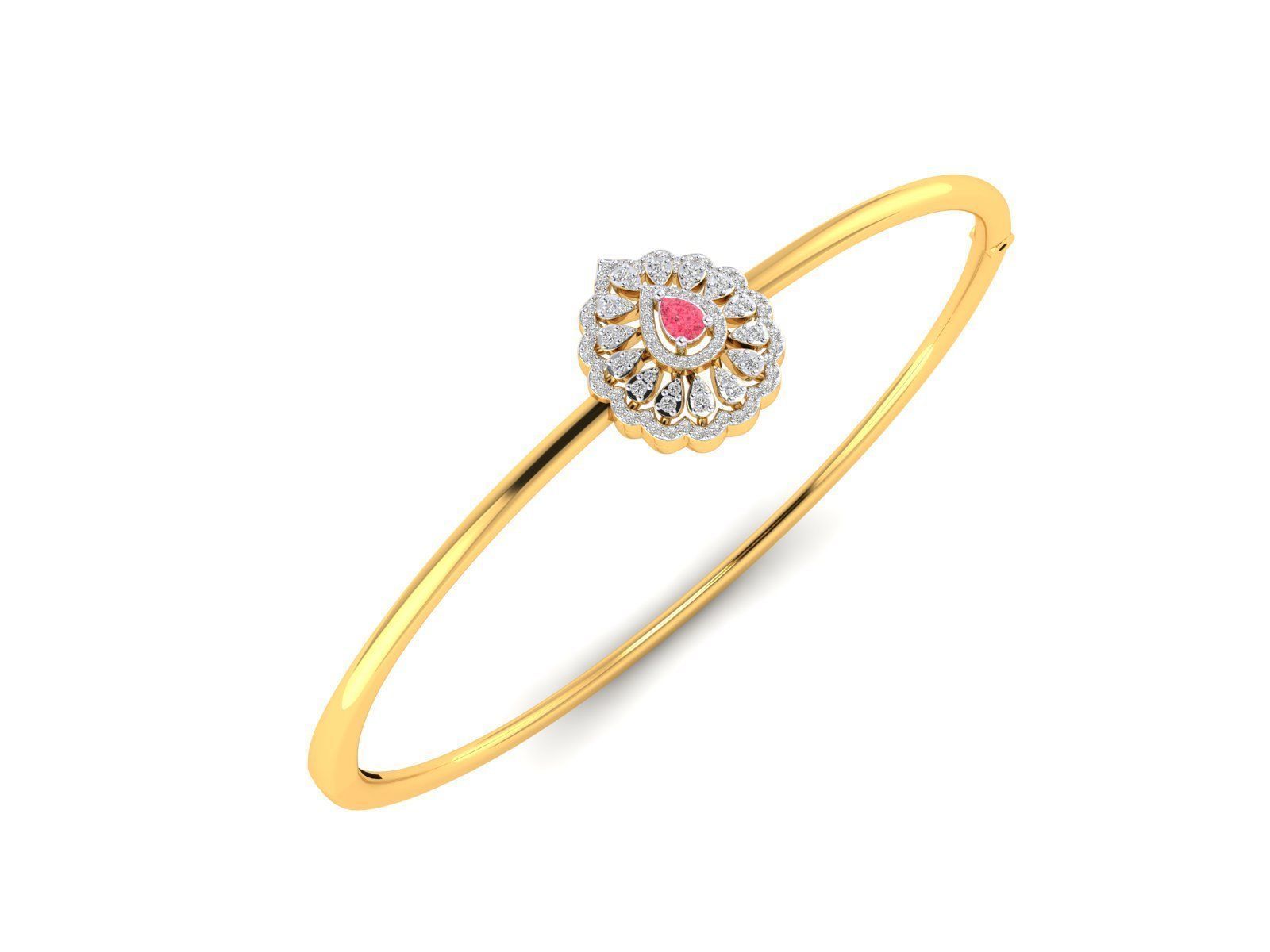 Women bracelet 3dm stl render detail  3D print model_16