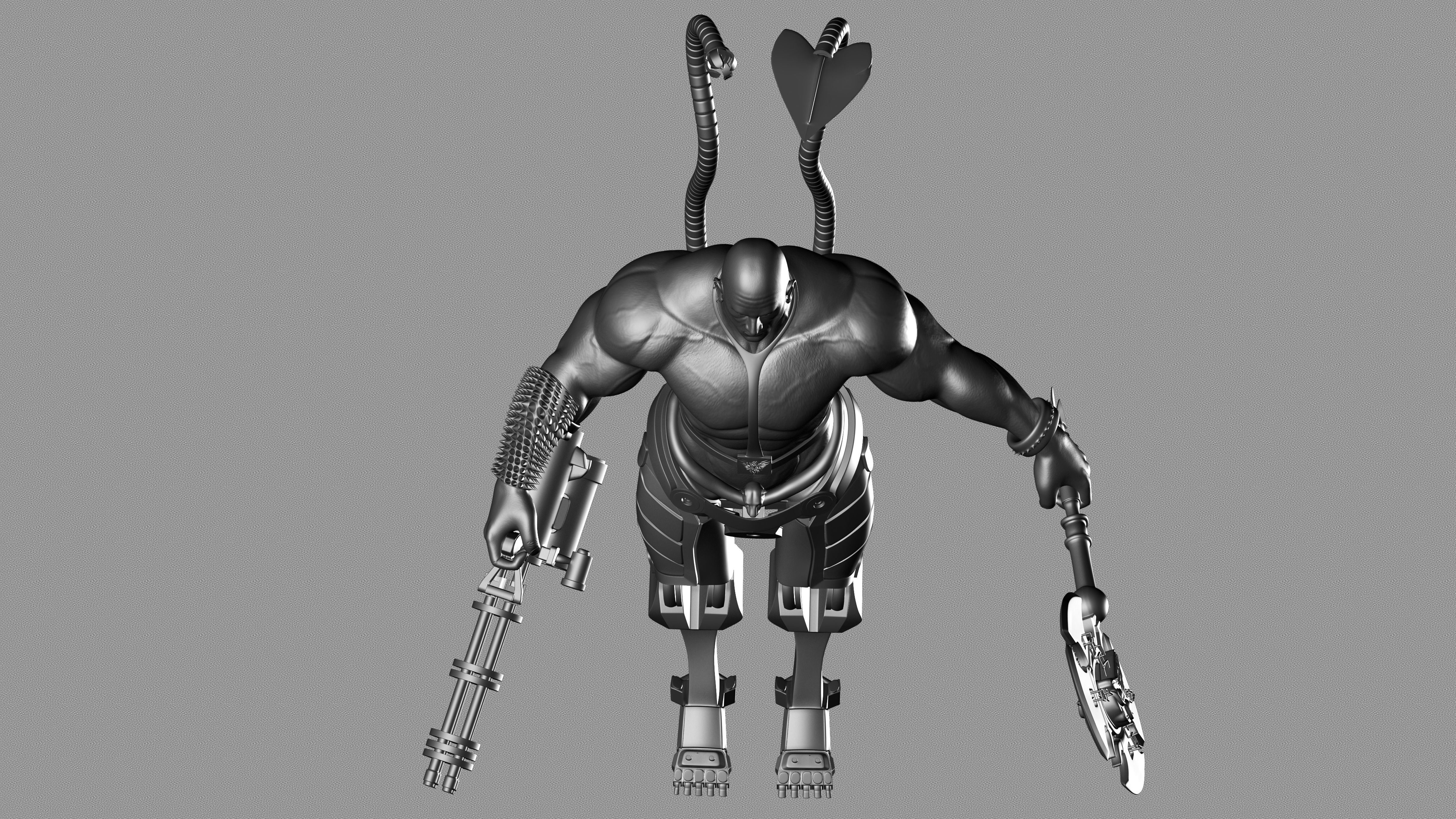 roboman humanoid figure 3D model_7