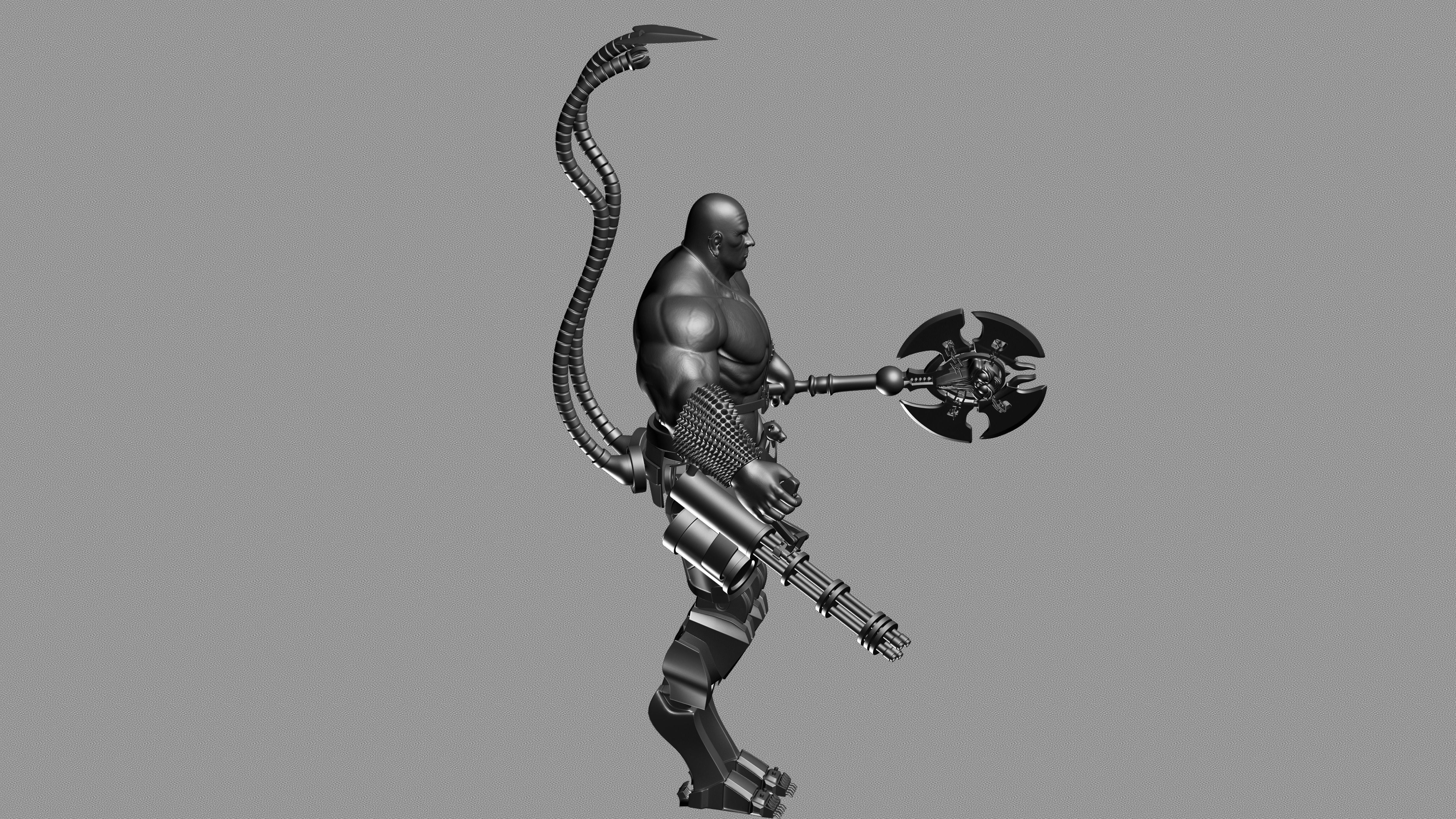 roboman humanoid figure 3D model_8