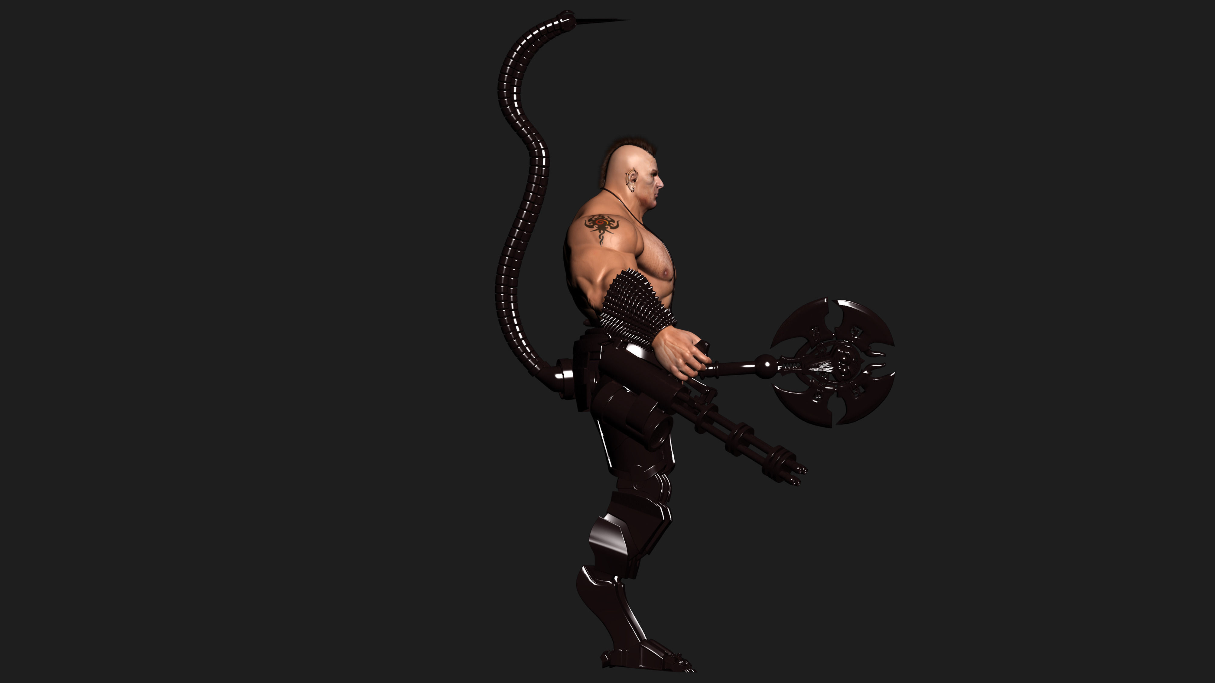 roboman humanoid figure 3D model_3