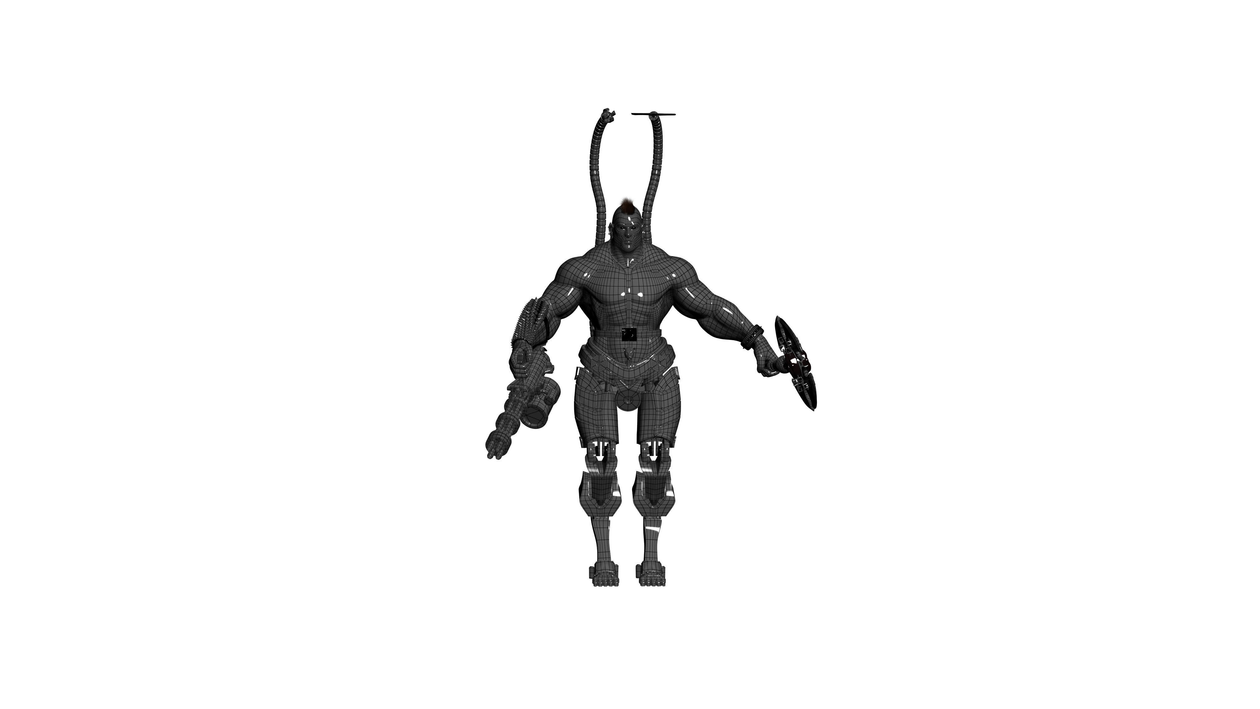 roboman humanoid figure 3D model_4