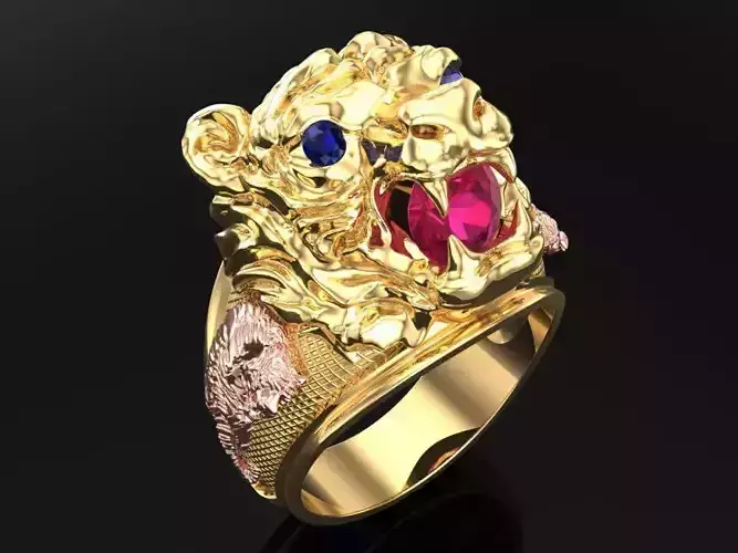 Tiger ring - Mens ring - N900