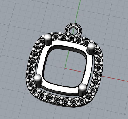 Women pendant jcd stl render detail 3D print model_19
