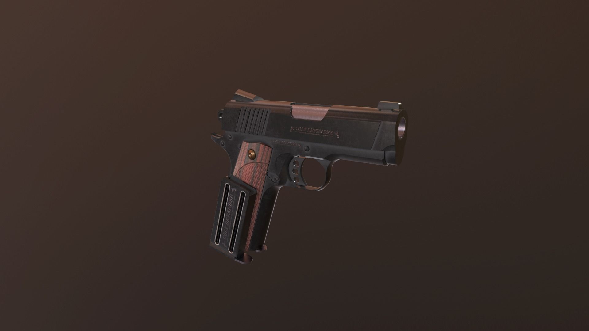 Modern Pistol 3 Low-poly 3D model_10