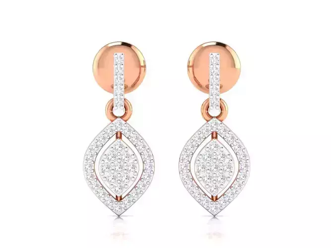 Women Earrings 3dm stl render detail 