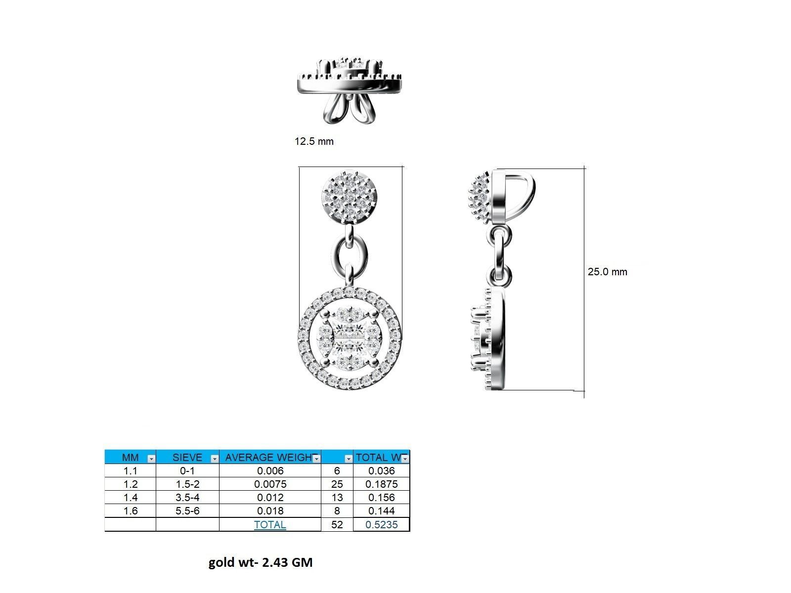 Women pendant 3dm stl render detail 3D print model_18