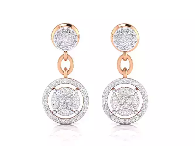 Women Earrings 3dm stl render detail 