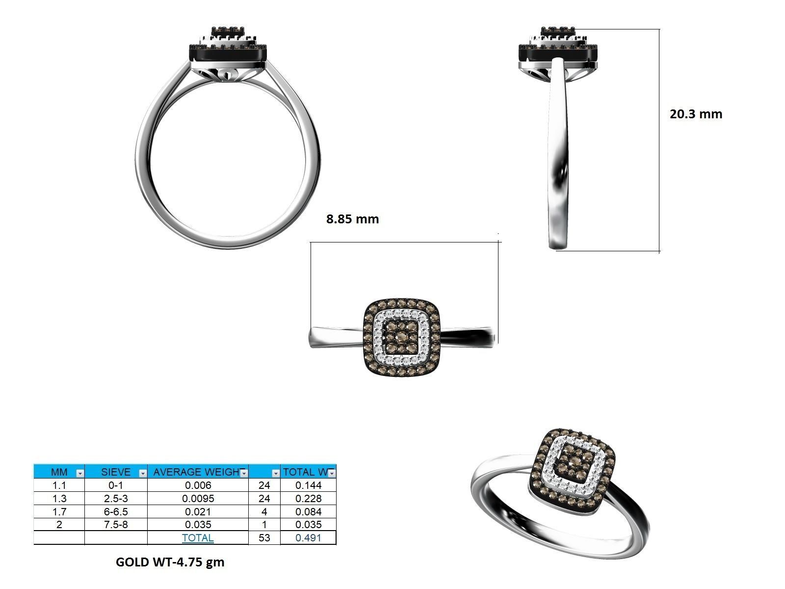 Women Ring 3dm stl render detail 3D print model_24