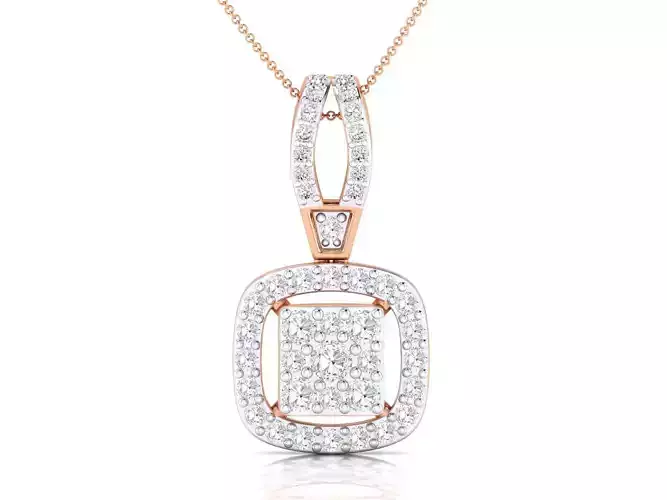 Women pendant 3dm stl render detail