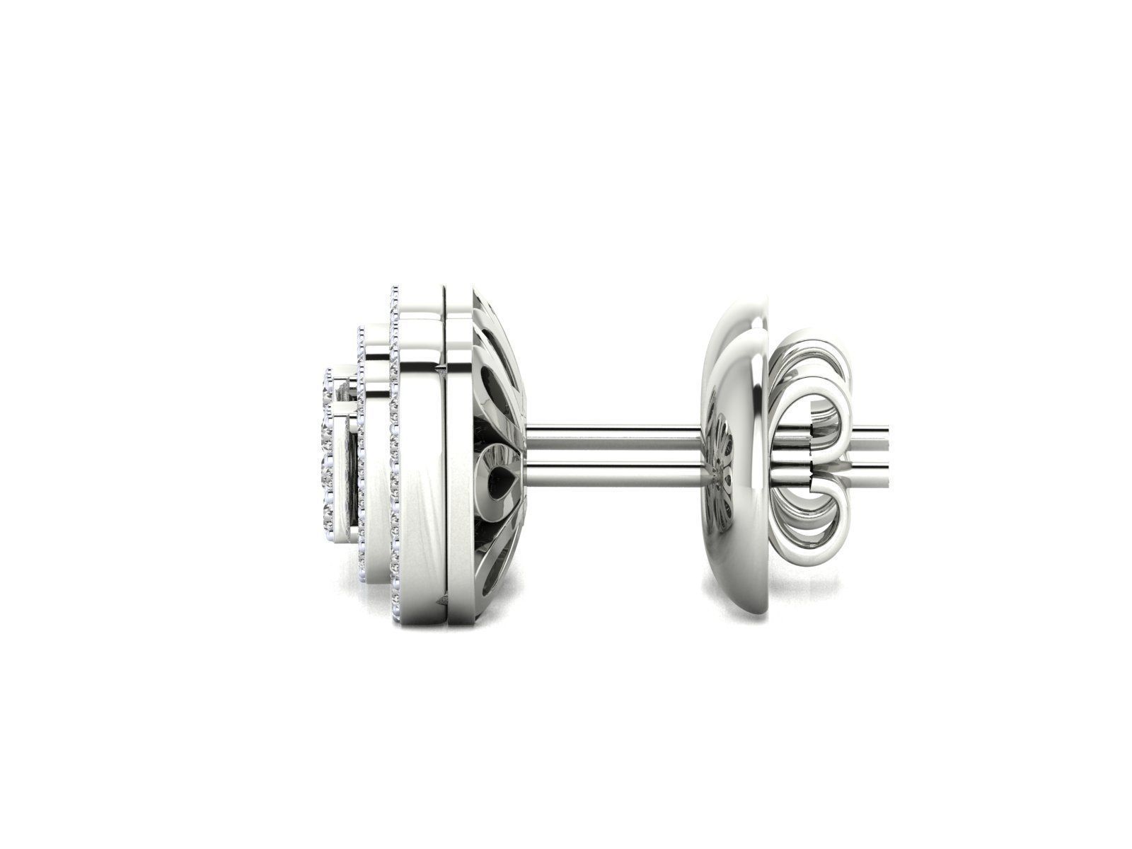 Women Earrings 3dm stl render detail 3D print model_10