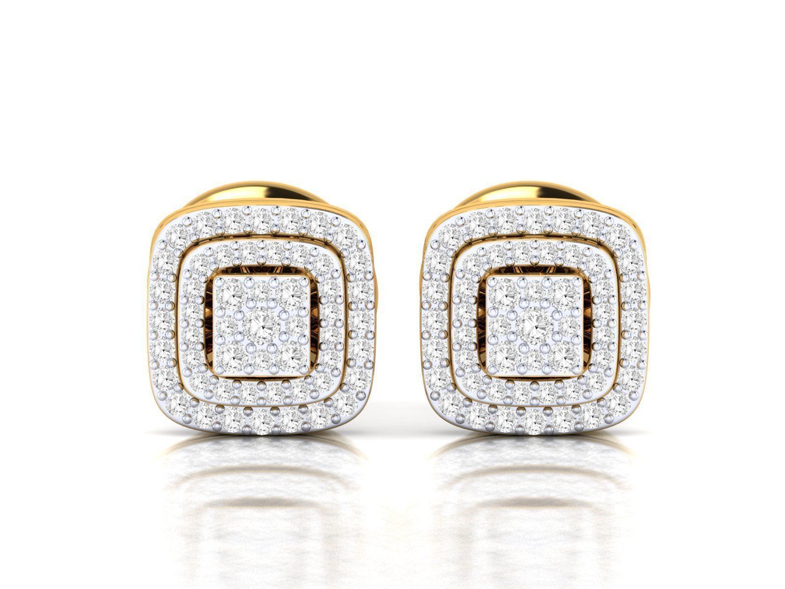 Women Earrings 3dm stl render detail 3D print model_14