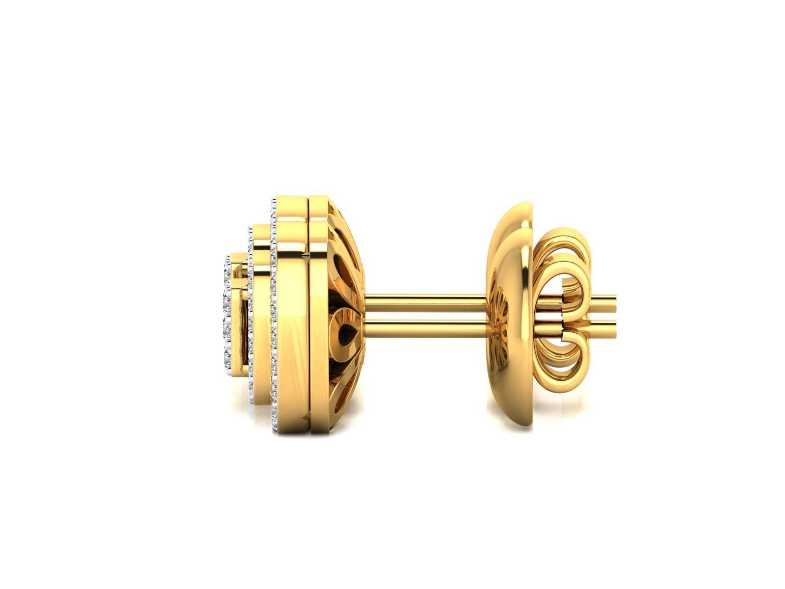 Women Earrings 3dm stl render detail 3D print model_17