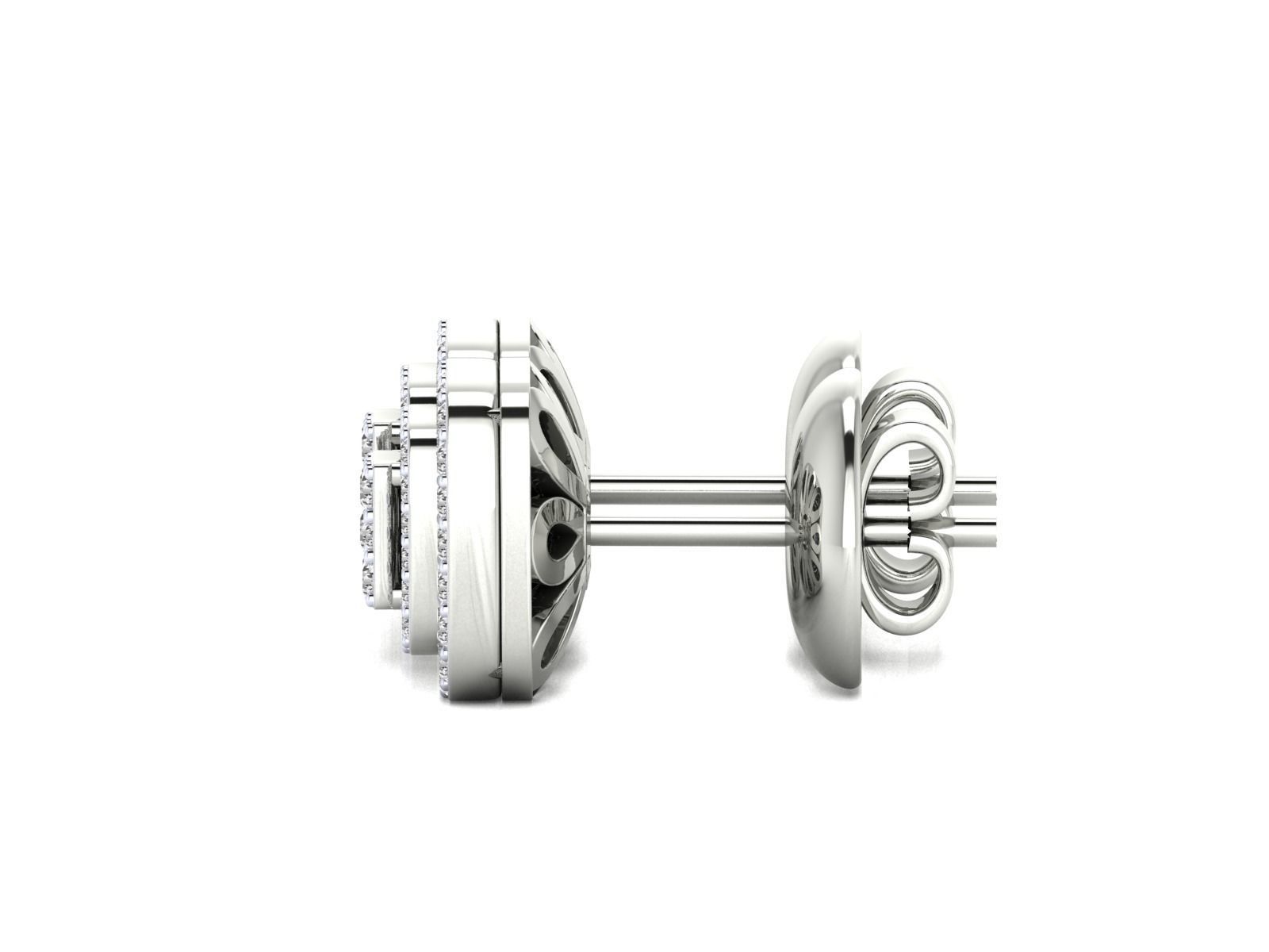 Women Earrings 3dm stl render detail 3D print model_11