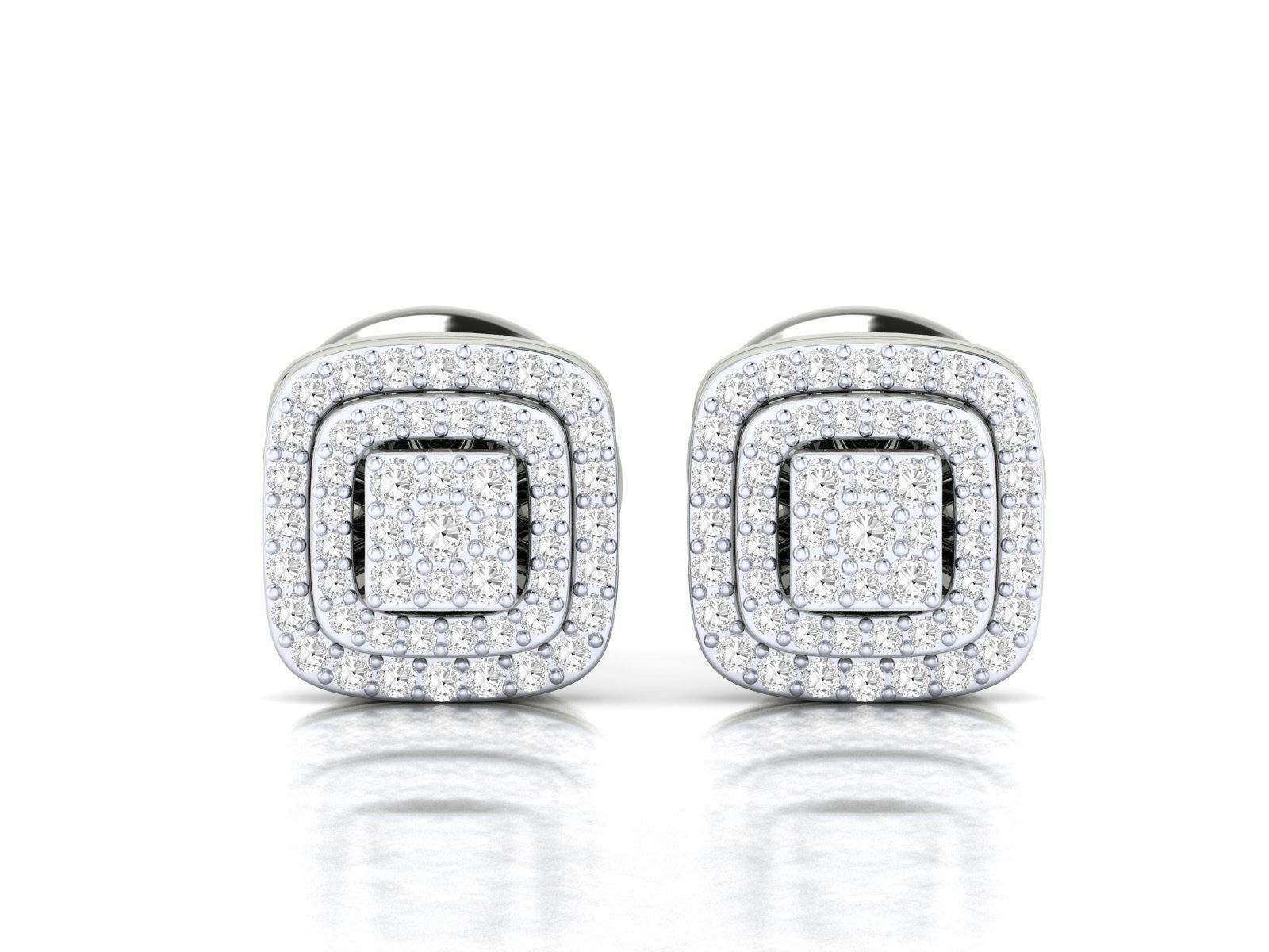 Women Earrings 3dm stl render detail 3D print model_8