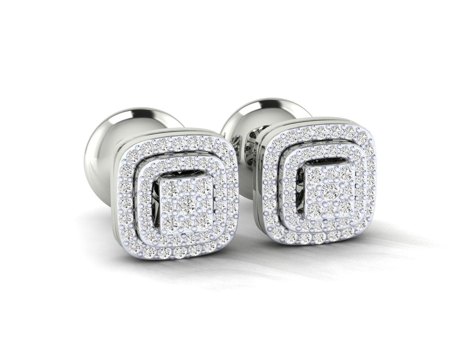 Women Earrings 3dm stl render detail 3D print model_7