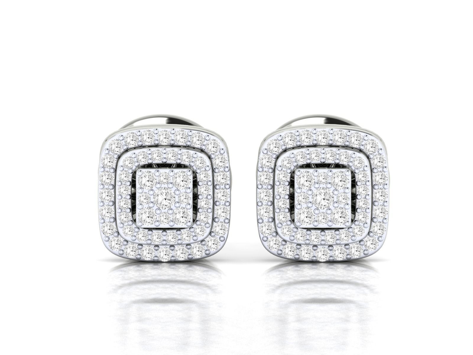 Women Earrings 3dm stl render detail 3D print model_9