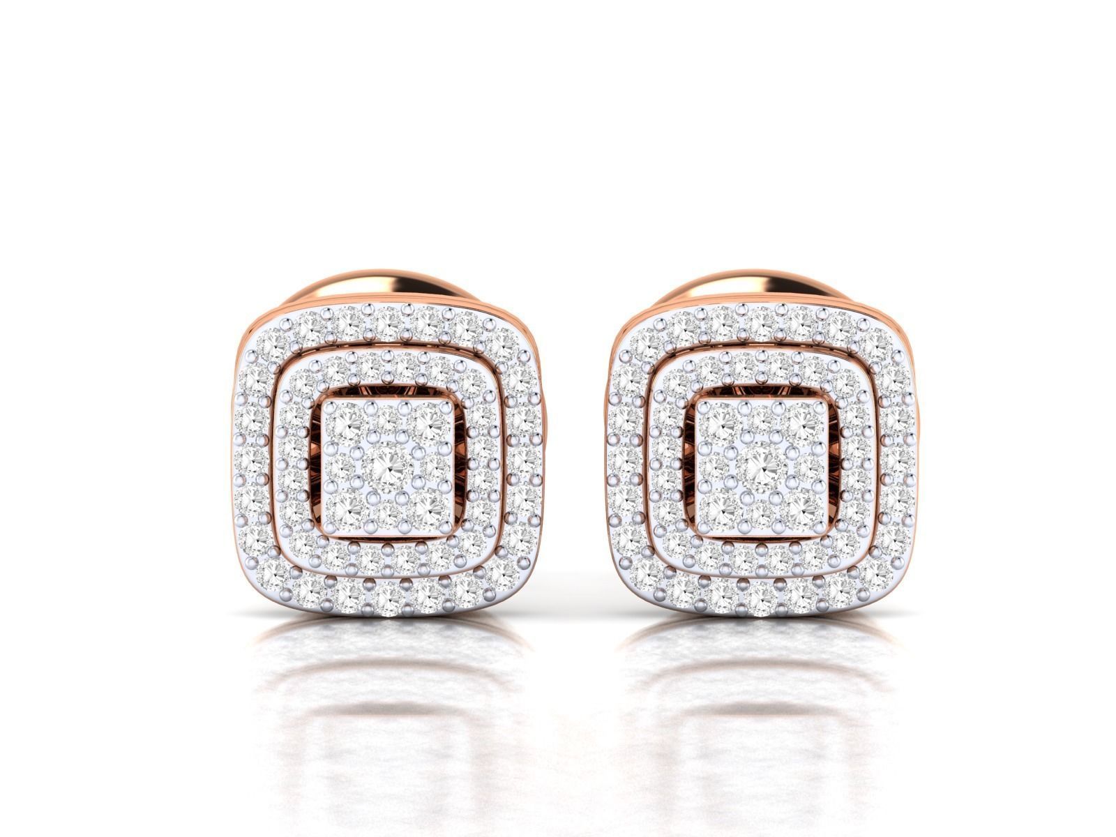 Women Earrings 3dm stl render detail 3D print model_3