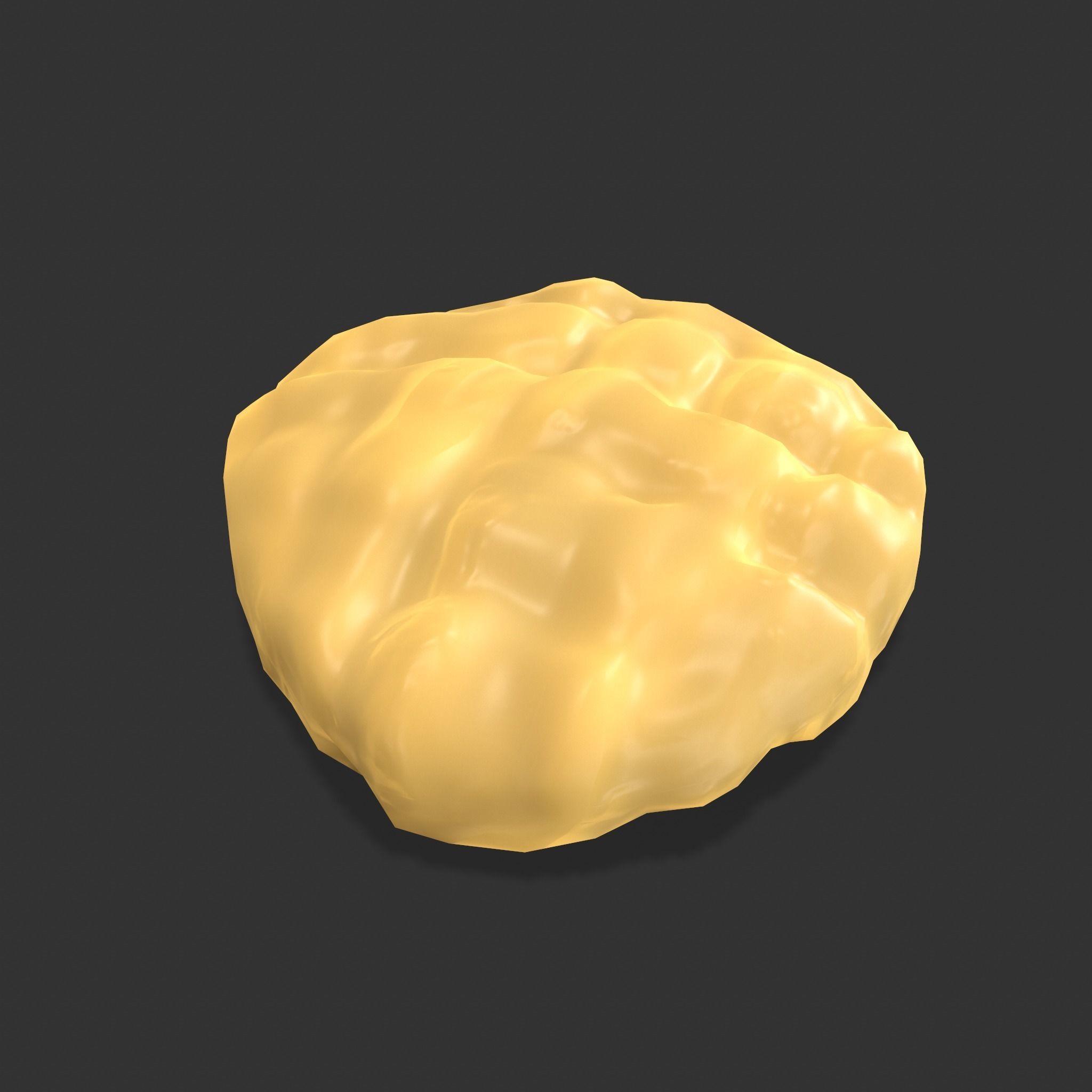 Butter Wood Plate Low-poly 3D model_15