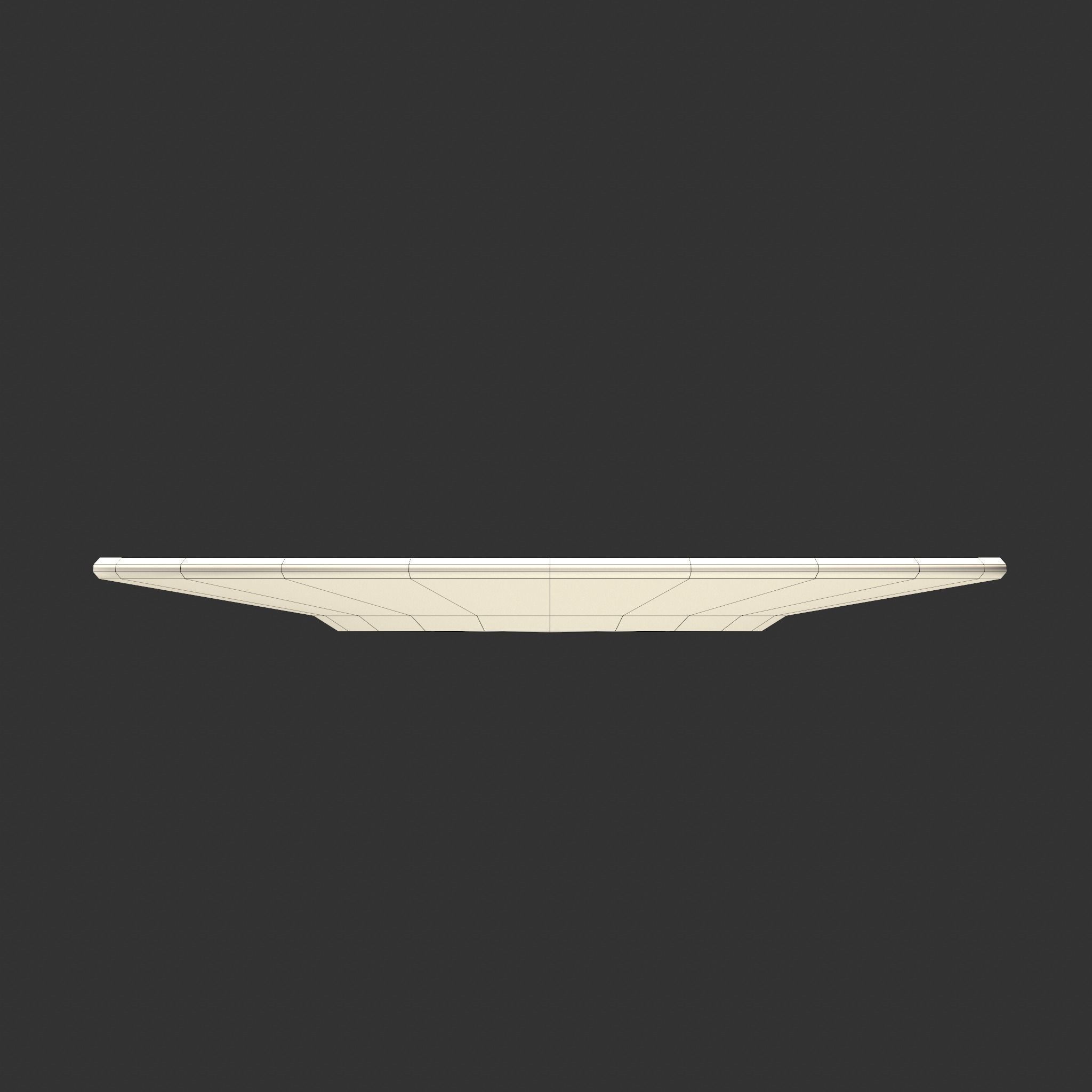 Butter Wood Plate Low-poly 3D model_32