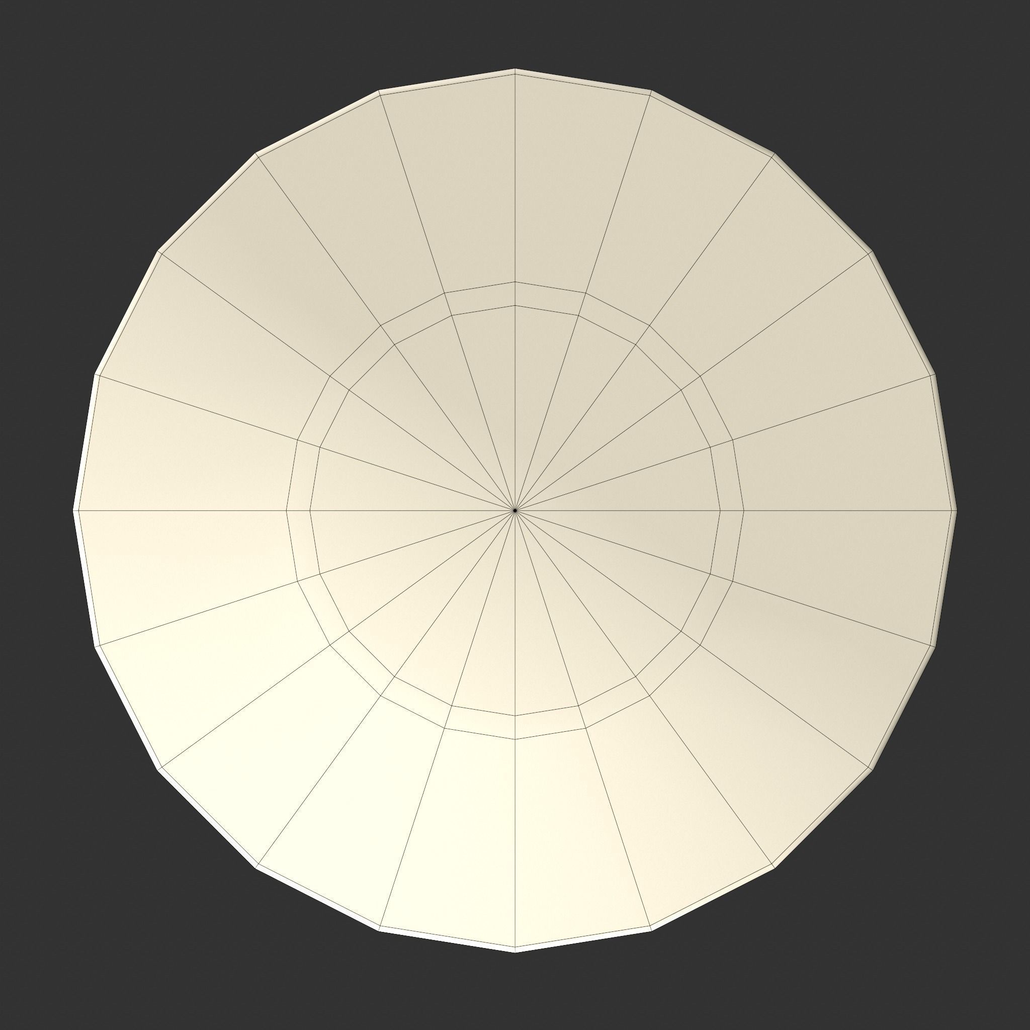 Butter Wood Plate Low-poly 3D model_31