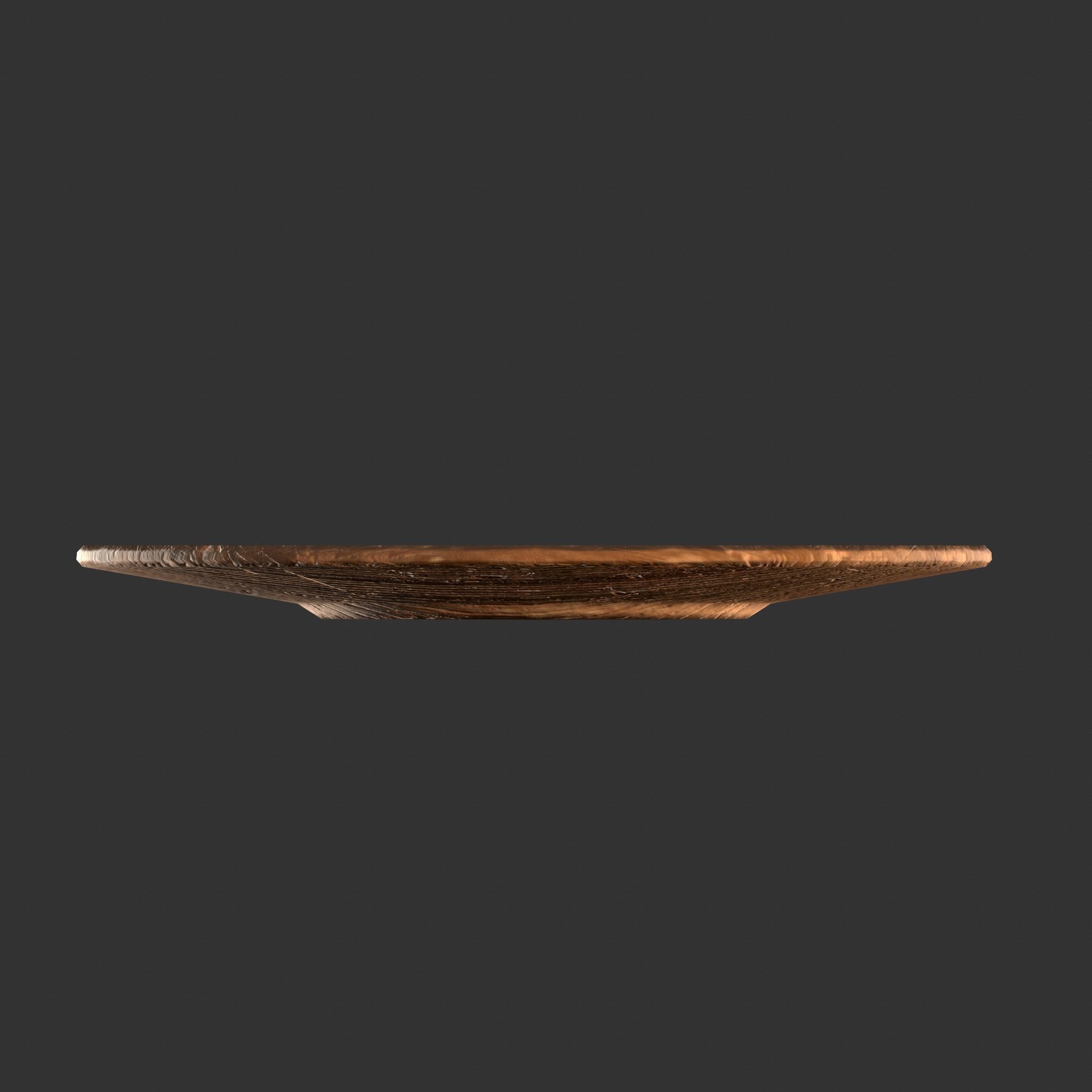 Butter Wood Plate Low-poly 3D model_13