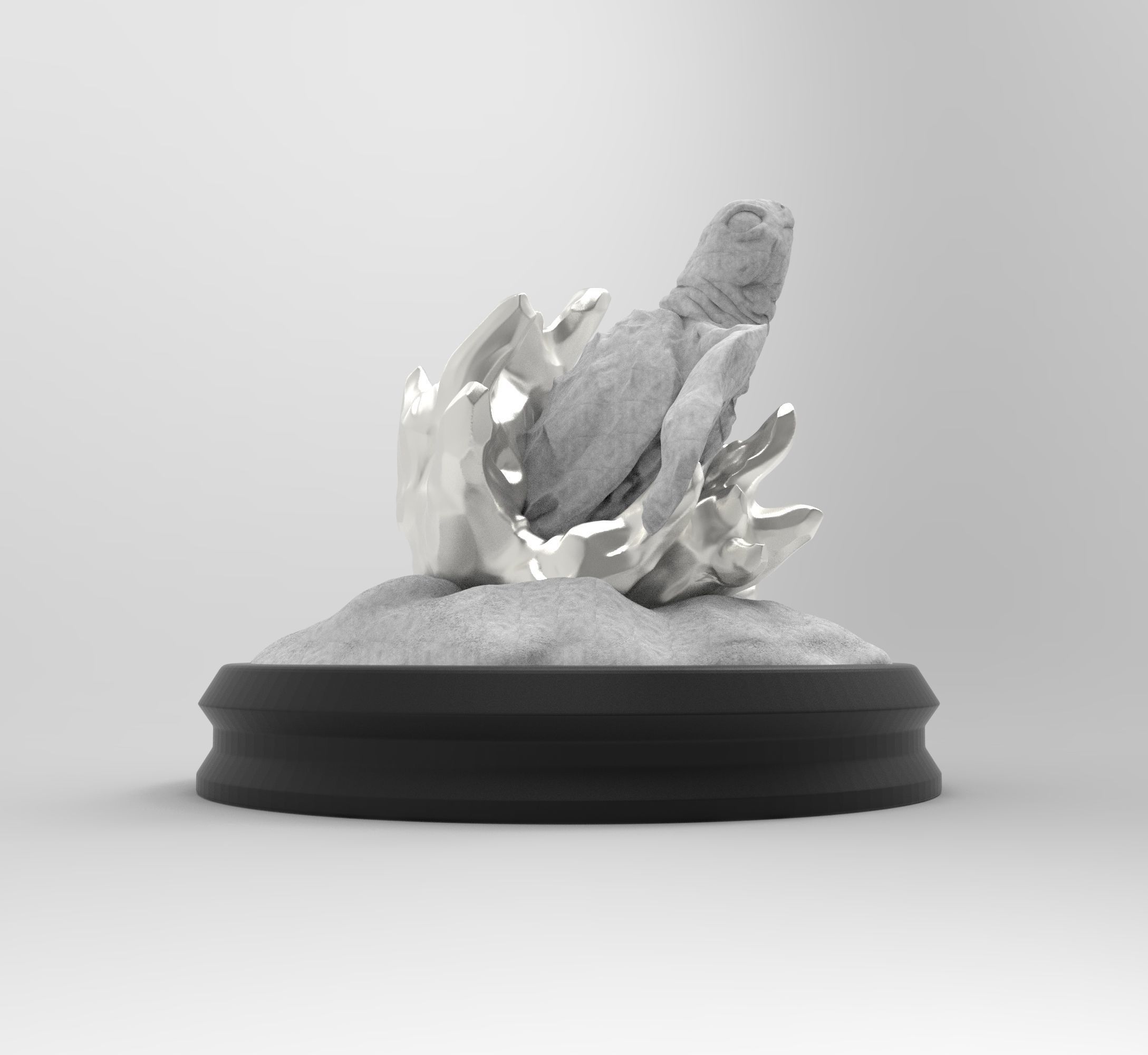 DC001S - Sea Turtle - Endangered Animal Series 3D print model_4