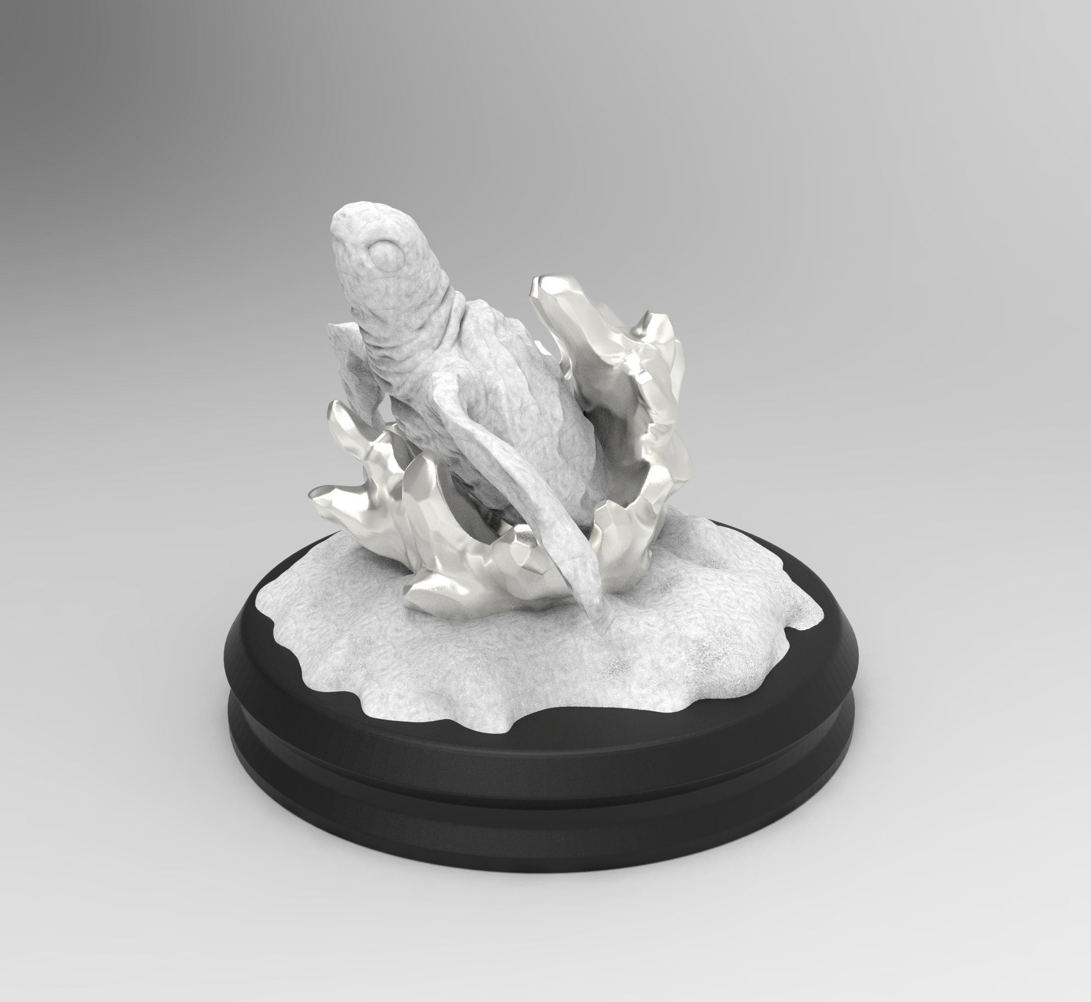 DC001S - Sea Turtle - Endangered Animal Series 3D print model_5