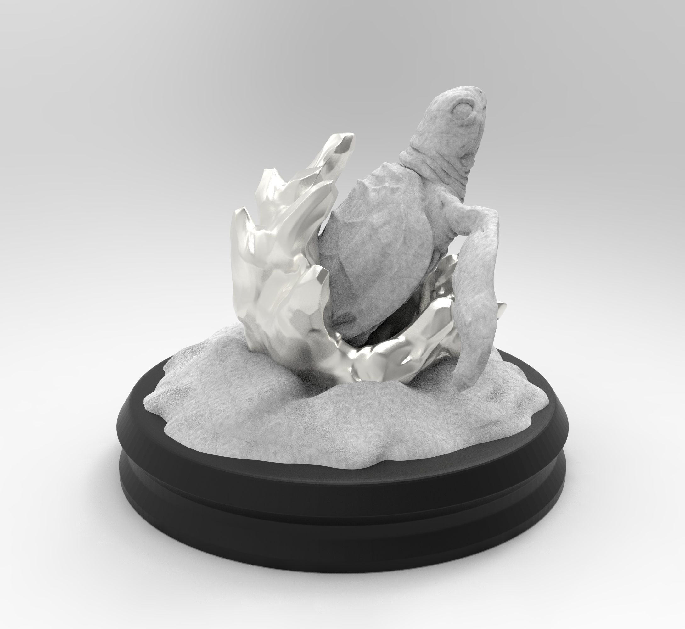 DC001S - Sea Turtle - Endangered Animal Series 3D print model_3