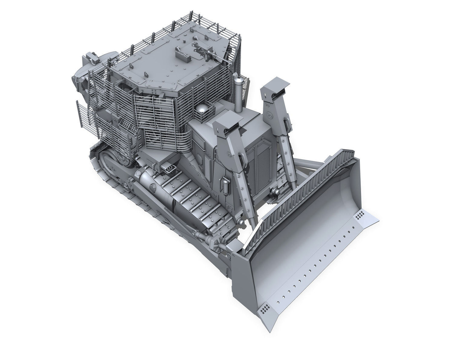 Armored D9R Bulldozer 3D model_8
